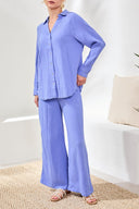 Tribal Ladies Baja Blue Raglan Sleeve Shirt w/Raw Edge Hem