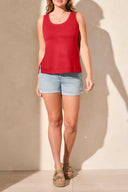 Tribal Ladies Bayberry High Low Tank Top w/Special Wash Effect