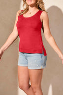 Tribal Ladies Bayberry High Low Tank Top w/Special Wash Effect