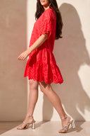 Tribal Ladies Bayberry Mixed Pattern Eyelet Dress