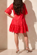 Tribal Ladies Bayberry Mixed Pattern Eyelet Dress