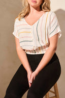 Tribal Ladies Bayberry Popover Blouse w/Waist Smocking