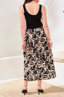 Tribal Ladies Black Sleeveless Twofer Dress
