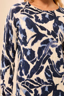Tribal Ladies Blue Fog Crew Neck Sweater