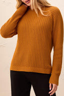 Tribal Ladies Bronze Funnel Neck Sweater