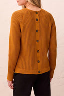Tribal Ladies Bronze Funnel Neck Sweater