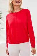 Tribal Ladies Button Down Front Pointelle Rogue Cardi