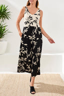 Tribal Ladies Canvas Sleeveless Combo Dress