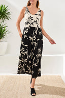 Tribal Ladies Canvas Sleeveless Combo Dress