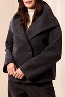 Tribal Ladies Charcoal Lofty Chic Funnel Neck Jacket