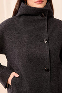 Tribal Ladies Charcoal Lofty Chic Funnel Neck Jacket