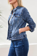 Tribal Ladies Classic Denim Dark Vintage Jacket w/Pockets