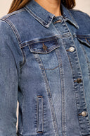 Tribal Ladies Classic Denim Dark Vintage Jacket w/Pockets