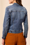 Tribal Ladies Classic Denim Dark Vintage Jacket w/Pockets