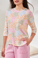 Tribal Ladies Daffodil 3/4 Sleeve Crewneck Top