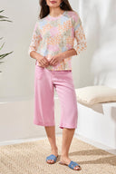 Tribal Ladies Daffodil 3/4 Sleeve Crewneck Top