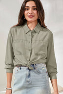 Tribal Ladies Dark Cactus Flowy Overshirt