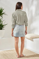 Tribal Ladies Dark Cactus Flowy Overshirt