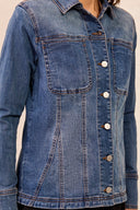 Tribal Ladies Denim Fitted Dusk Jacket w/Inserts