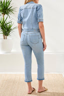 Tribal Ladies Elbow Sleeve Desert Sky Denim Jacket