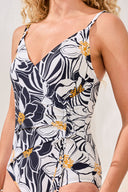 Tribal Ladies Flatten It Wrap Front Abyss One Piece Swimsuit
