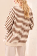 Tribal Ladies Fossil LS Crew Neck Top
