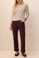 Tribal Ladies Fudge 5 Pocket Pull On Ankle Pant