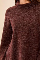 Tribal Ladies Funnel Neck Hickory LS Top