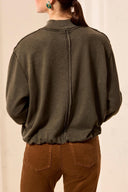 Tribal Ladies Garment Dye Cedar Green Bubble Sweatshirt