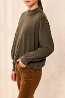 Tribal Ladies Garment Dye Cedar Green Bubble Sweatshirt