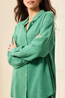Tribal Ladies Grass LS Button Front Shirt w/Back Placket
