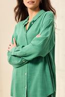 Tribal Ladies Grass LS Button Front Shirt w/Back Placket
