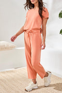 Tribal Ladies Guavablush Barrel Crop Jogger w/Pockets