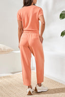 Tribal Ladies Guavablush Barrel Crop Jogger w/Pockets