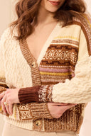 Tribal Ladies Hazelwood Multi Pattern Jaquard Sweater