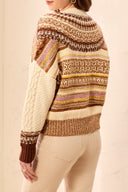 Tribal Ladies Hazelwood Multi Pattern Jaquard Sweater