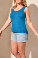 Tribal Ladies Kitesurf High Low Tank Top w/Special Wash Effect