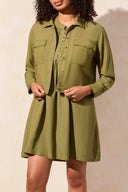 Tribal Ladies Loden LS Button Front Jacket w/Chest Pockets
