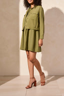Tribal Ladies Loden LS Button Front Jacket w/Chest Pockets