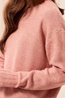 Tribal Ladies Macaron Crew Neck High Low Sweater