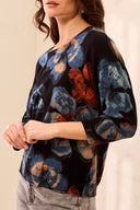 Tribal Ladies Maple 3/4 Sleeve Crew Neck Sweater