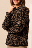 Tribal Ladies Mock Neck Fossil LS Top