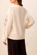 Tribal Ladies Moonstone Crew Neck Sweater w/Embroidery