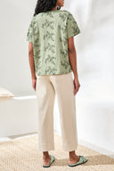 Tribal Ladies Moss S/S Crewneck Top