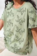 Tribal Ladies Moss S/S Crewneck Top