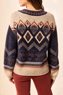 Tribal Ladies Sapphire Mock Neck Sweater