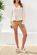 Tribal Ladies Sesame LS Blouse w/Smocking