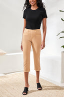 Tribal Ladies Sesame Pull-On Capri w/Topstitch Detail