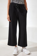 Tribal Ladies Size Inclusive Black Pull On Capri w/Drawcord