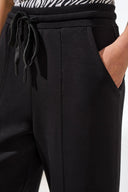 Tribal Ladies Size Inclusive Black Pull On Capri w/Drawcord